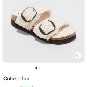 Womens Mad Love Selema Fleece Flatform sandals-sz 6